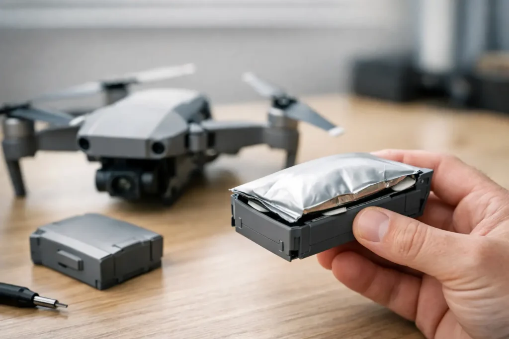 Bateria de drone estufada: o que fazer