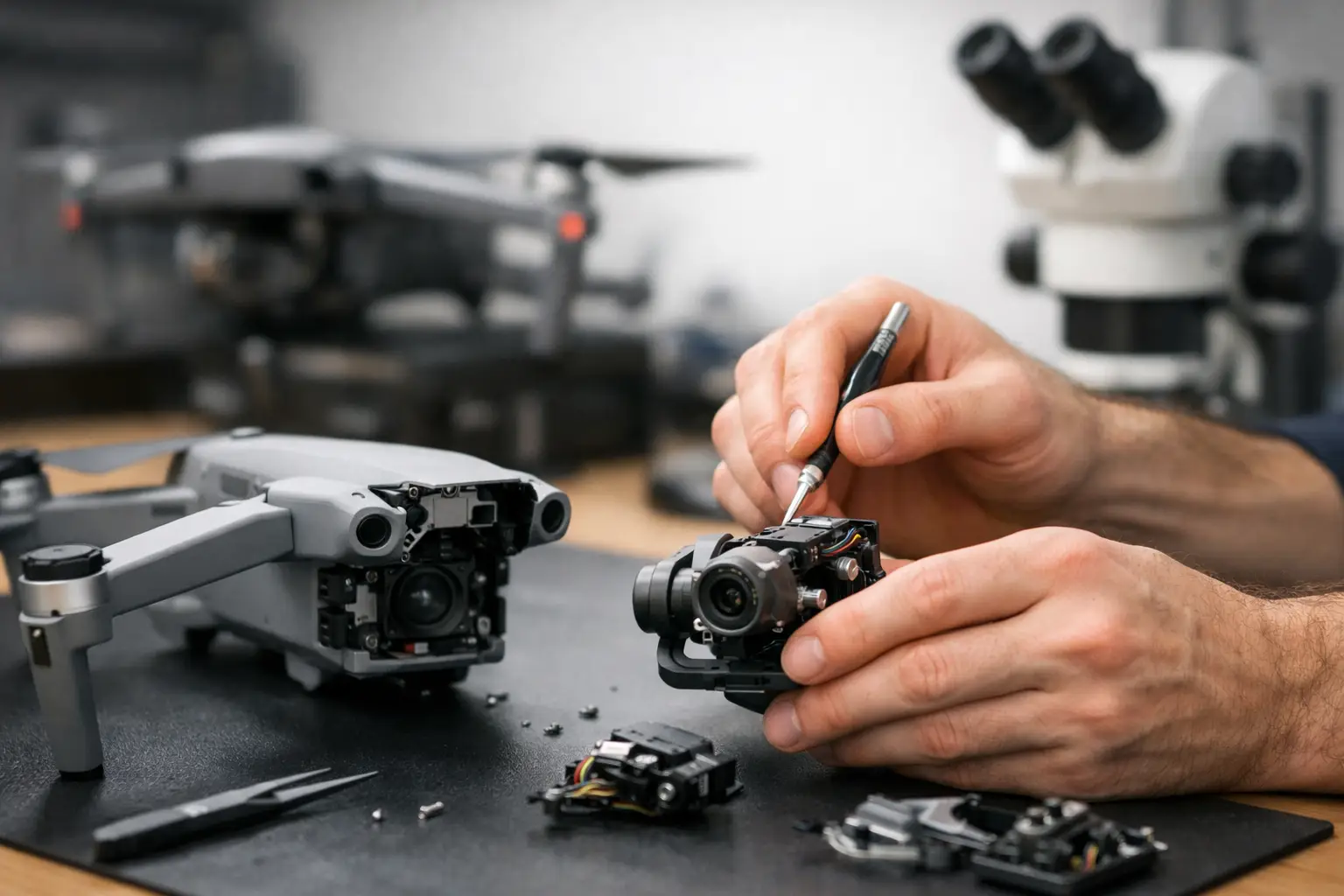 Reparo gimbal drone DJI: quando vale arrumar