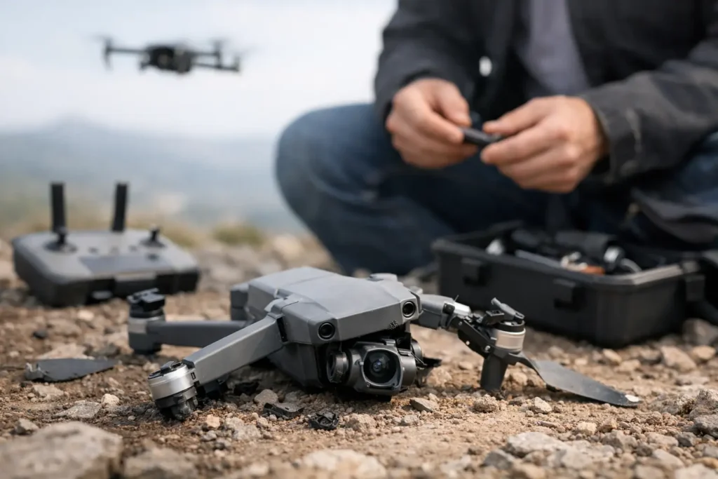 Recuperação de Mavic acidentado: o que fazer